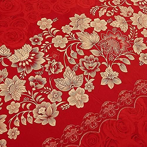3pcs Red Bedskirt Set, Floral Print Ruffle Anti-Slip Bedding Set 3pcs Red Bedskirt Set, Floral Print Ruffle Anti-Slip Bedding Set 3pcs Red Bedskirt Set, Floral Print Ruffle Anti-Slip Bedding Set